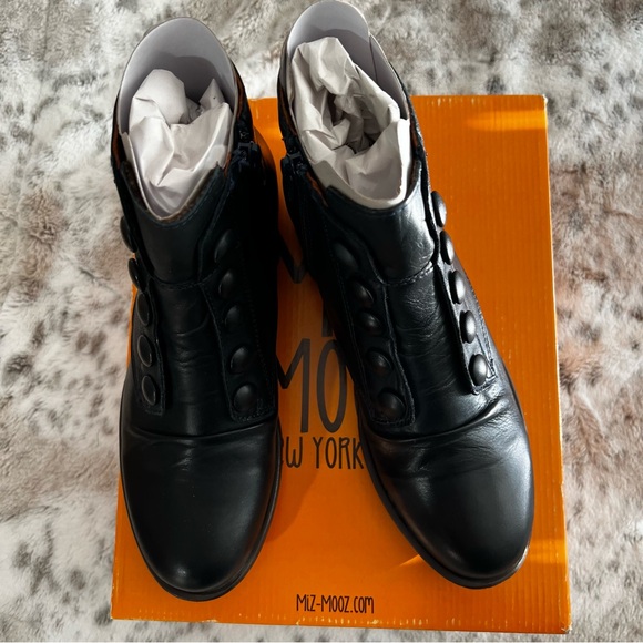 NIB Miz Mooz Louise Slouch-style Ankle Boots in Ocean Blue sz 6 - Picture 6 of 15